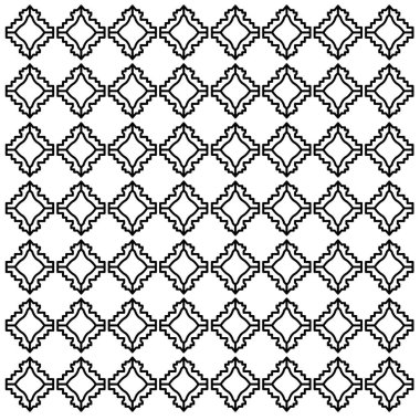 Lüks Tasarım Süslemeleri, Aztekler Siyah Beyaz Desen, Doku, Arkaplan