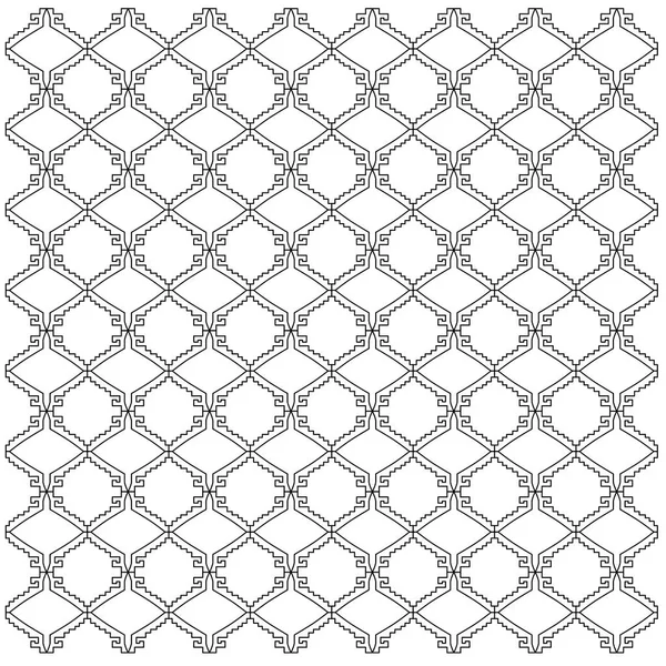 Luxusdesign Ornamente Azteken Schwarz Weiß Muster Textur Hintergrund — Stockvektor