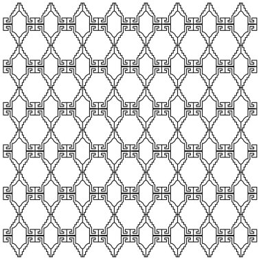 Lüks Tasarım Süslemeleri, Aztekler Siyah Beyaz Desen, Arkaplan, Doku
