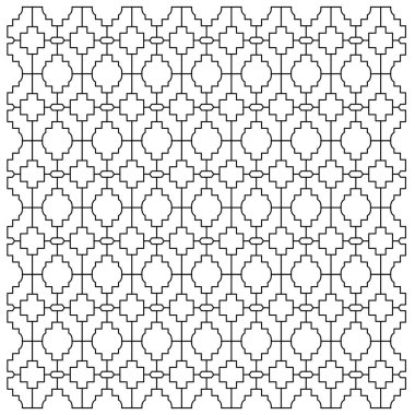 Lüks Tasarım Süslemeleri, Aztekler Siyah Beyaz Desen, Arkaplan, Doku