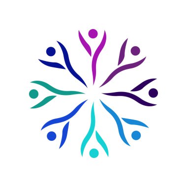Renkli İnsanlar Birlikte İşaret, Sembol, Sanat, Logo