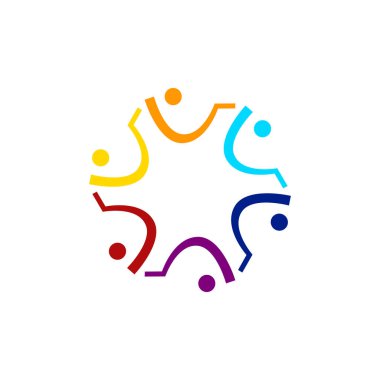 Renkli İnsanlar Birlikte İşaret, Sembol, Sanat, Logo