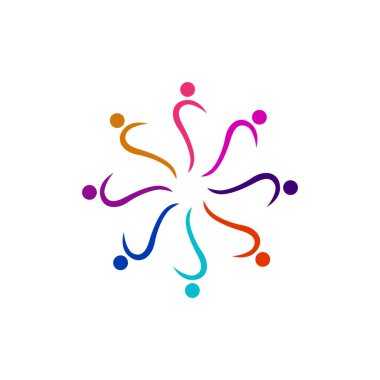 Renkli İnsanlar Birlikte İşaret, Sembol, Sanat, Logo