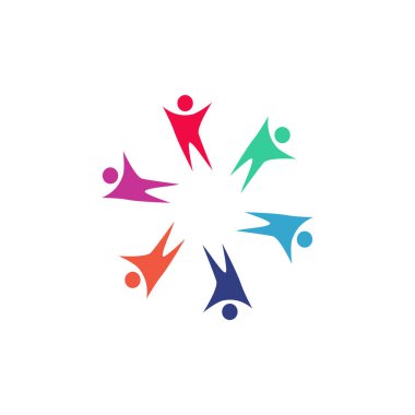 Renkli İnsanlar Birlikte İşaret, Sembol, Sanat, Logo