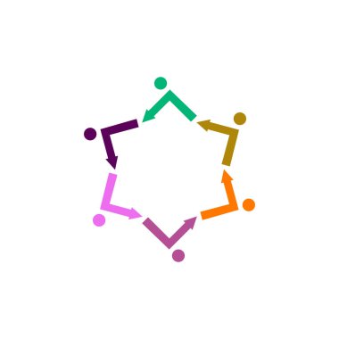 Renkli İnsanlar Birlikte İşaret, Sembol, Sanat, Logo