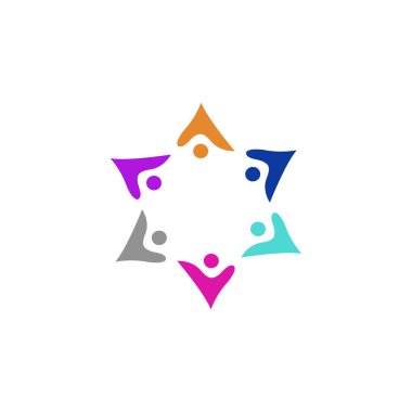Renkli İnsanlar Birlikte İşaret, Sembol, Sanat, Logo