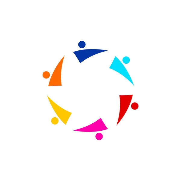 Pessoas Coloridas Para Assino Símbolo Arte Logo —  Vetores de Stock