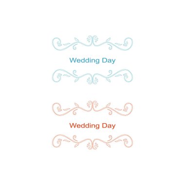 Beyaz üzerine izole edilmiş Lüks Tasarım Düğün Süslemeleri