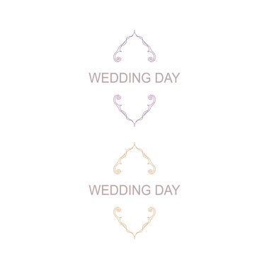 Beyaz üzerine izole edilmiş Lüks Tasarım Düğün Süslemeleri