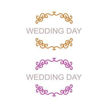 Beyaz üzerine izole edilmiş Lüks Tasarım Düğün Süslemeleri