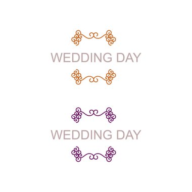 Beyaz üzerine izole edilmiş Lüks Tasarım Düğün Süslemeleri