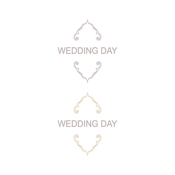 Luxury Design Wedding Ornaments Isolated White — Image vectorielle
