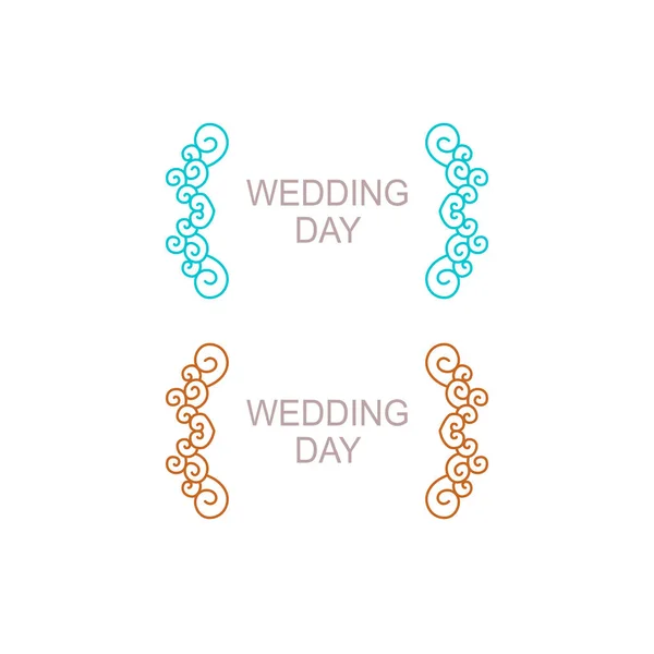 Luxury Design Wedding Орнація Ісолативного Доставку — стоковий вектор