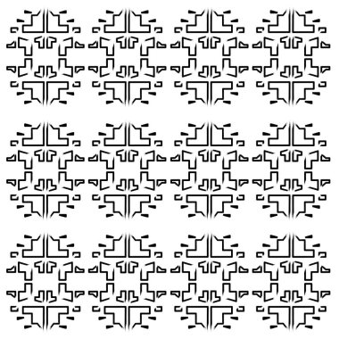 Lüks Tasarım Süslemeleri Aztekler Siyah Beyaz Desen, Doku, Arkaplan