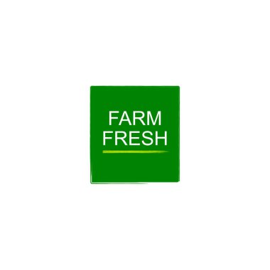 FARM FREEN GREEN DESIGN BADGE beyaza izole edildi
