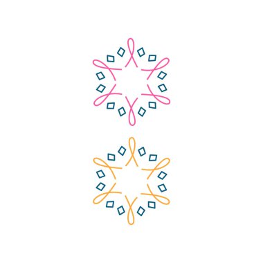 Basit Tasarım Mandalas Sanat Beyazda izole edilmiş logo için mükemmel