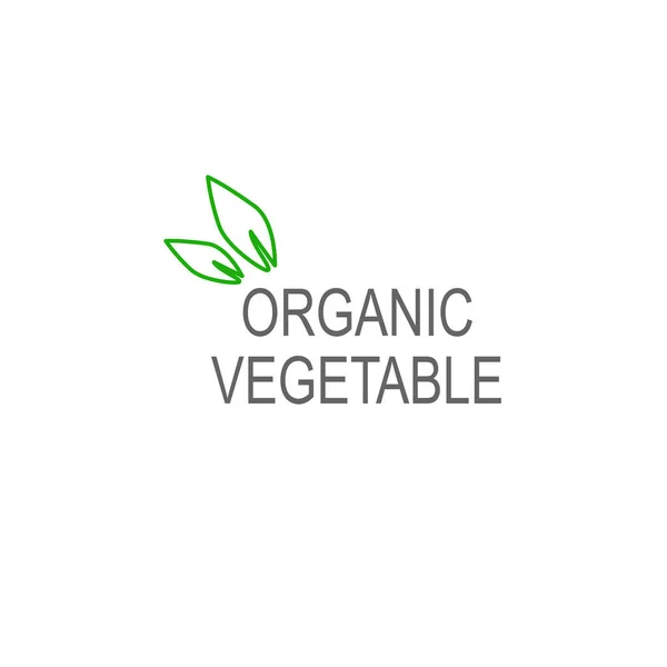 Organic Vegetable Designers Sign Symbol Art Logo Isolated White — Stockvector