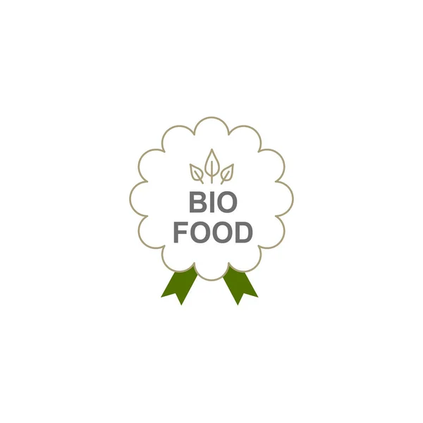 Bio Food Natural Badge Sign Symbol Art Logo Isolated White — Stockvektor