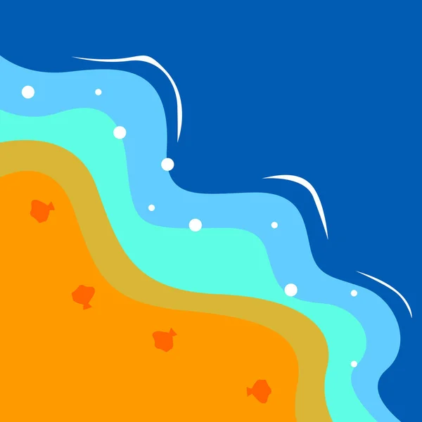 Beach Sea Simple Background — Vector de stoc