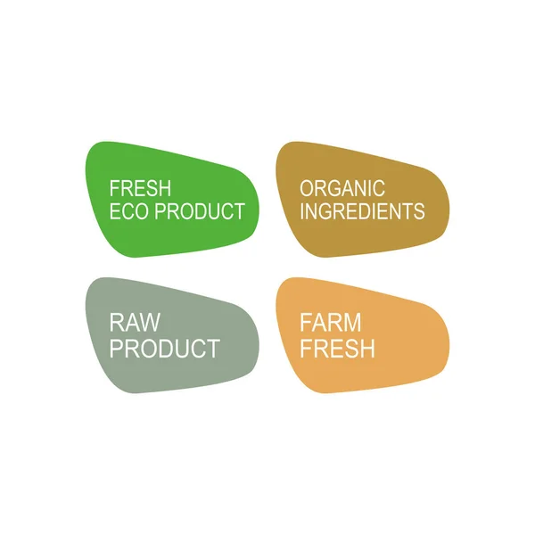 Świeży Produkt Ekologiczny Składniki Organiczne Produkt Surowy Gospodarstwo Świeże Bio — Wektor stockowy