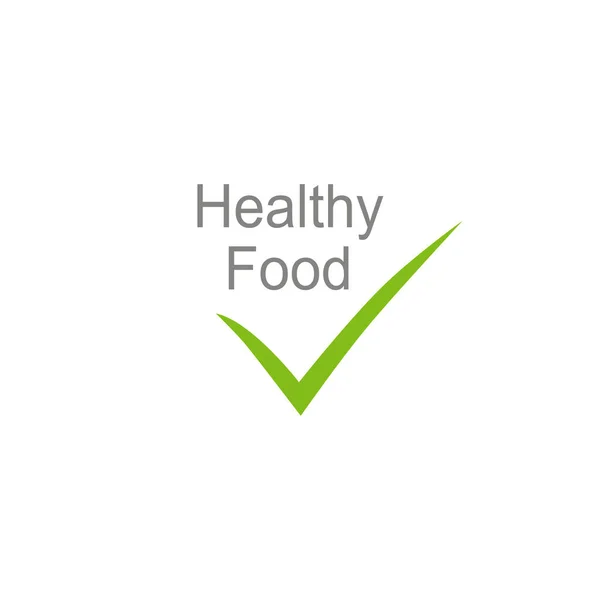 Healthy Food Sign Symbol Art Isolated White — Vetor de Stock