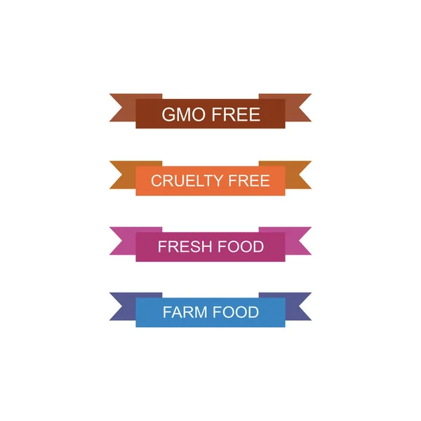 Gmo Free Cruelty Free Świeże Jedzenie Farm Food Design Bio — Wektor stockowy