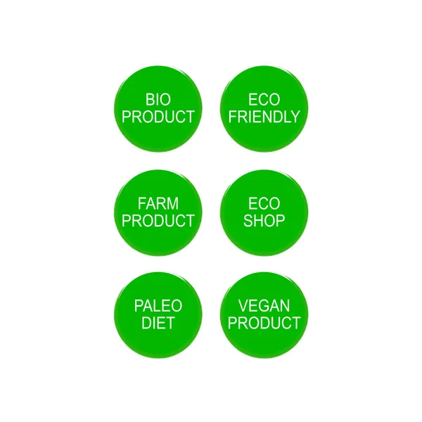 Bio Product Eco Friendly Farm Product Eco Shop Paleo Diet — Image vectorielle
