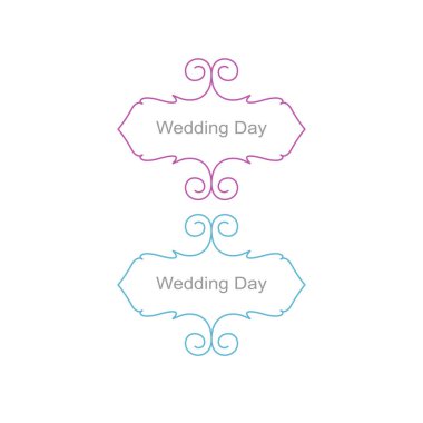 Düğün Günü Lüks Süsleri Mor Maviler Beyazda izole