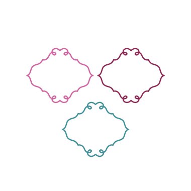 Boş Tasarım Etiketleri Beyazda izole edildi