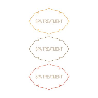 Beyaz üzerinde Spa Tedavi Lüks Tasarım Etiketleri izole