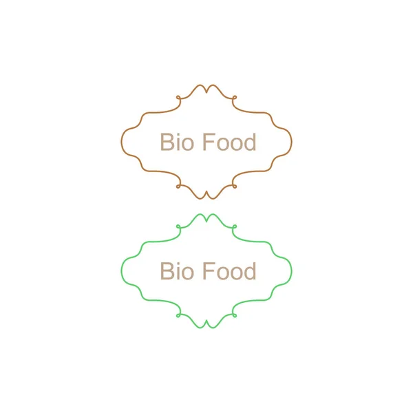 Bioélelmiszerek Dísztárgyak Izolált Fehér — Stock Vector