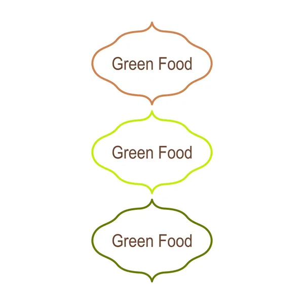 Étiquettes Conception Alimentaire Naturelle Isolées Sur Blanc — Image vectorielle