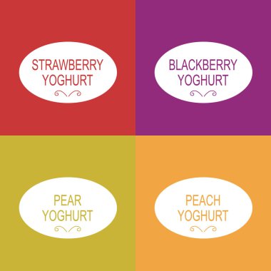 Yoğurt Ürünleri Etiketleri Beyazda