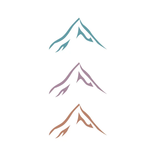 Σχεδιασμός Hills Logo Art Απομονώνονται Λευκό — Διανυσματικό Αρχείο
