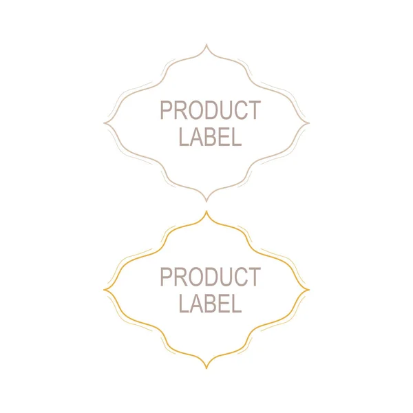 Етикетка Декоративного Продукту Ідеально Підходить Біо Магазинів Ізольовані Білому — стоковий вектор