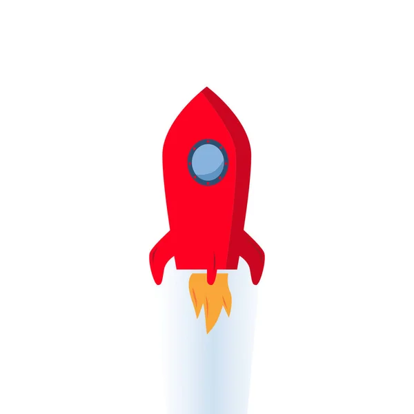 Red Kids Rocket Parfait Pour Les Garçons Chambres Isolées Sur — Image vectorielle
