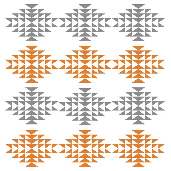 Luxury Ornamental Design Pattern Aztecs Grey Orange — Stock Vector