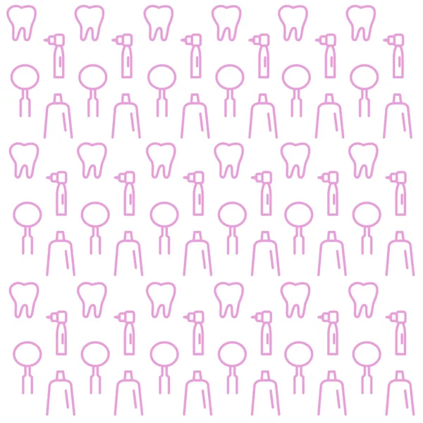 口腔卫生粉红图案 — 图库矢量图片