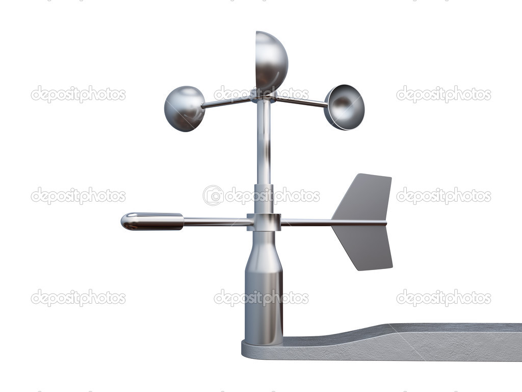 Anemometer, wind speed and direction measuring device.