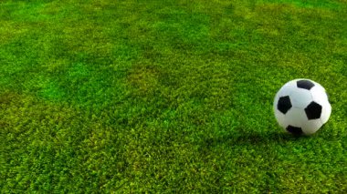 Futbol topu haddeleme üzerinde yeşil çimen hd