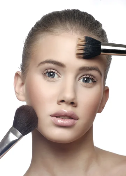 Make-up lány Stock Kép