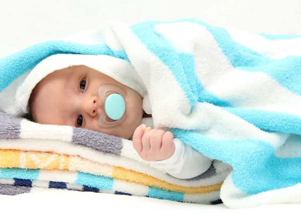 Baby with pacifier — Stock Photo, Image