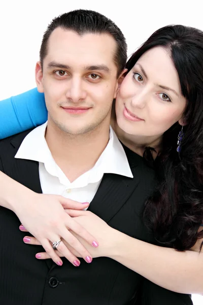 Happy couple looking at the camera — Stock Photo, Image