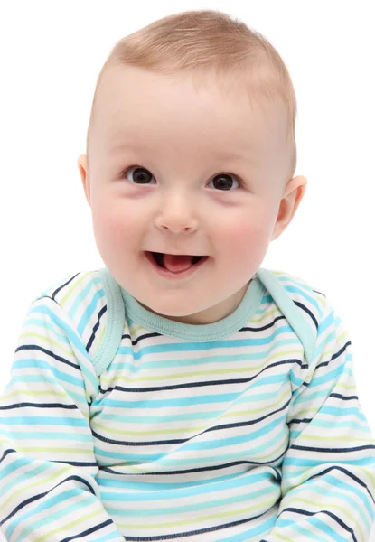 Mooie lachen gelukkig babyjongen — Stockfoto