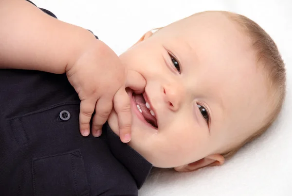 Bebê feliz nas costas Fotos De Bancos De Imagens