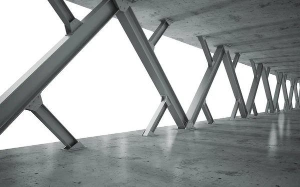 梁とコンクリート構造物のモノクロ — ストック写真