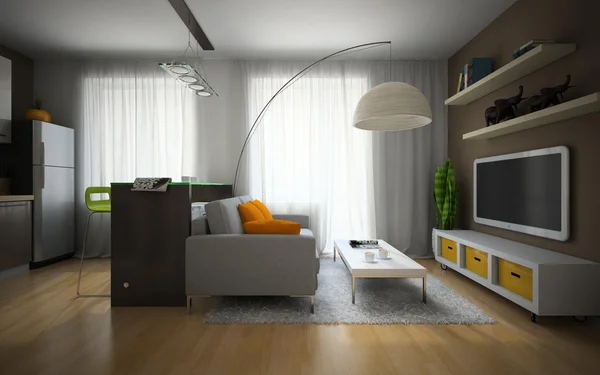 Deel van het moderne appartement — Stockfoto