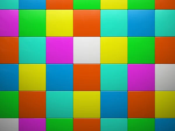 Abstraktes Muster quadratischer Farbteile — Stockfoto