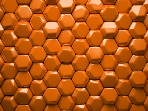 Patrón abstracto de las piezas de hexaedro naranja ilustración — Foto de Stock
