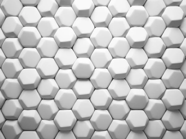Abstrakt mönster av hexahedron vita bitar — Stockfoto